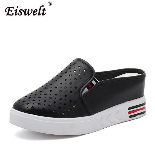 eiswelt women flats new summer fashion wild hollow solid women's shoes female round flat shallow leather women's casual flats, Black
eiswelt women flats new summer fashion wild hollow solid women's shoes female round flat shallow leather women's casual flats, Black