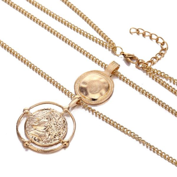 chains pendant bohemian female double-layer necklace retro gold carved coin jewelry 201, Silver
chains pendant bohemian female double-layer necklace retro gold carved coin jewelry 201, Silver