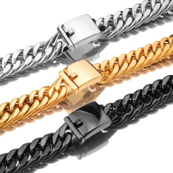 15mm silver color gold color black stainless steel curb cuban link chain necklace or bracelet 7-40 inches jewelry for men
15mm silver color gold color black stainless steel curb cuban link chain necklace or bracelet 7-40 inches jewelry for men