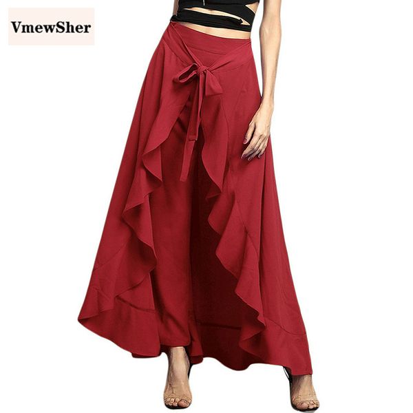skirts vmewsher spring elegant women wrap long casual sashes ruffle hem wide leg loose pants fashion chic party skirt, Black
skirts vmewsher spring elegant women wrap long casual sashes ruffle hem wide leg loose pants fashion chic party skirt, Black