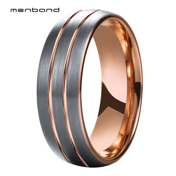 rose gold tungsten ring nice wedding bands for women and men with grooves and brush finish 8mm ring box available, Golden;silver
rose gold tungsten ring nice wedding bands for women and men with grooves and brush finish 8mm ring box available, Golden;silver