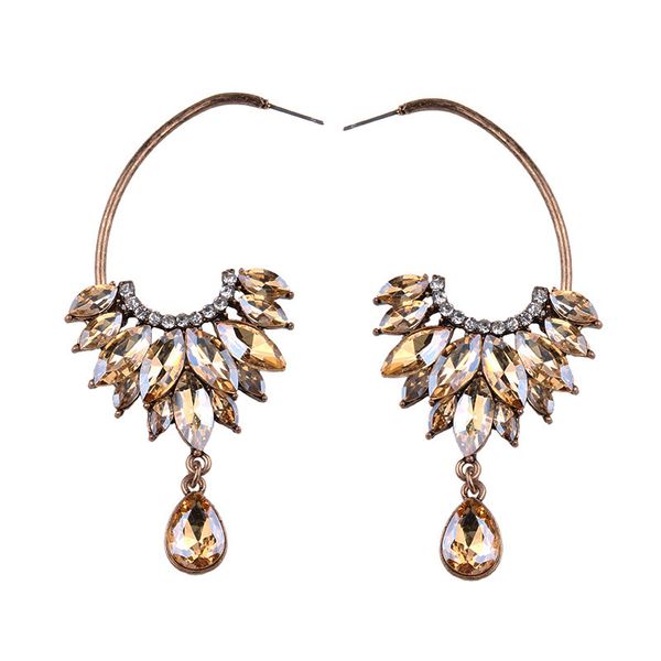 dangle & chandelier fashion luxury rhinestone drop earrings women statement shiny crystal asymmetry feather brincos wedding jewelry, Silver
dangle & chandelier fashion luxury rhinestone drop earrings women statement shiny crystal asymmetry feather brincos wedding jewelry, Silver