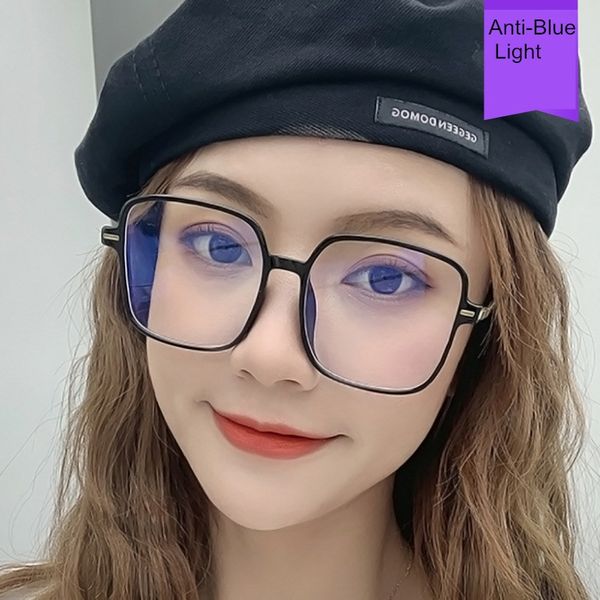fashion square anti-blue light women eyeglasses oversized plastic glasses frame classic men optics computer eye glasses, Black
fashion square anti-blue light women eyeglasses oversized plastic glasses frame classic men optics computer eye glasses, Black