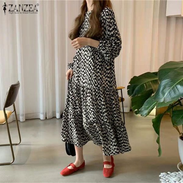 stylish women long sleeve ruffles dress zanzea spring polka dot sundress party vestido female stand collar long shirt dress, Black;gray
stylish women long sleeve ruffles dress zanzea spring polka dot sundress party vestido female stand collar long shirt dress, Black;gray