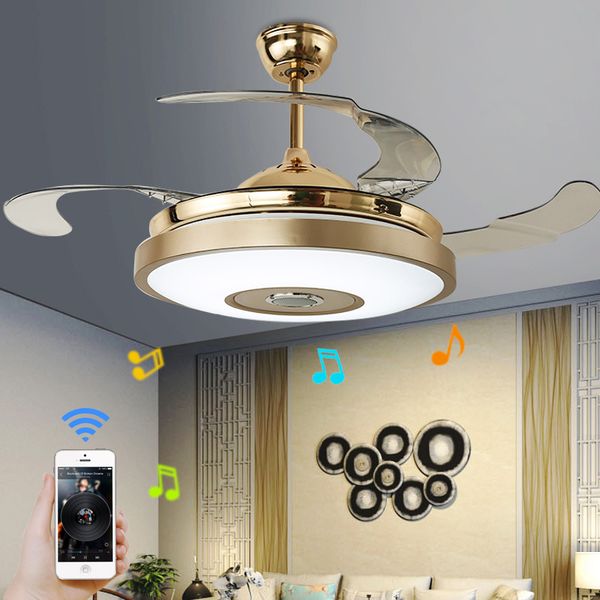 led modern alloy acryl abs bluetooth music ceiling fan led lamp remote control rgb dimmable gold light for foyer living bedroom
led modern alloy acryl abs bluetooth music ceiling fan led lamp remote control rgb dimmable gold light for foyer living bedroom
