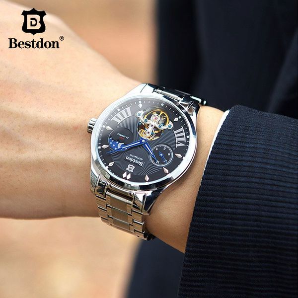wristwatches switzerland tourbillon watch men don automatic mechanical skeleton watches male clocks gift relogio masculino, Slivery;brown
wristwatches switzerland tourbillon watch men don automatic mechanical skeleton watches male clocks gift relogio masculino, Slivery;brown
