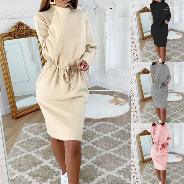 mini dresses casual fashion office lady clothing autumn solid color designer dress crew neck long sleeve, Black;gray
mini dresses casual fashion office lady clothing autumn solid color designer dress crew neck long sleeve, Black;gray