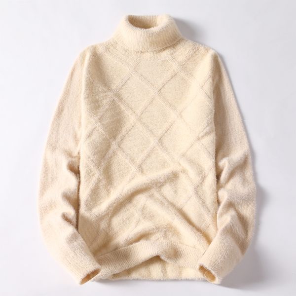 winter thick warm sweater men turtleneck casual argyle new mens sweaters soft warm pullover male knitwear brand clothes, White;black
winter thick warm sweater men turtleneck casual argyle new mens sweaters soft warm pullover male knitwear brand clothes, White;black