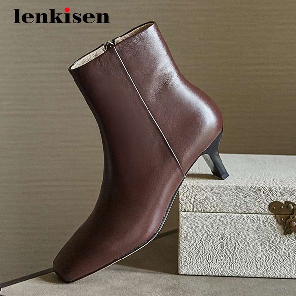 lenkisen fashion boots genuine leather streetwear all-match thick med heel square toe zipper beauty lady dress ankle boots l68, Black
lenkisen fashion boots genuine leather streetwear all-match thick med heel square toe zipper beauty lady dress ankle boots l68, Black