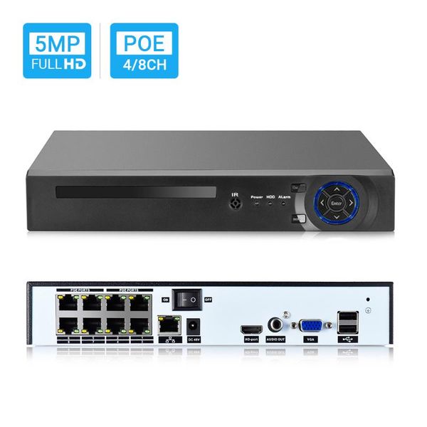 hamrolte h.265 poe nvr 4 * 5mp / 8 * 4mp для ieee802.3af 48v poe ip-камера системы 4k видео выход xmeye облако обнаружения движения onvif, Black;white
hamrolte h.265 poe nvr 4 * 5mp / 8 * 4mp для ieee802.3af 48v poe ip-камера системы 4k видео выход xmeye облако обнаружения движения onvif, Black;white