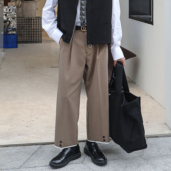 men's pants autumn korean style straight casual fashion solid color business dress men streetwear loose suit trousers mens, Black
men's pants autumn korean style straight casual fashion solid color business dress men streetwear loose suit trousers mens, Black