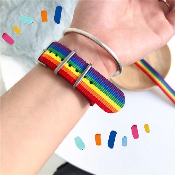 MLING Newest Nylon Rainbow Strap Bracelet Fashion Rainbow Bracelet Couples, Golden;silver
MLING Newest Nylon Rainbow Strap Bracelet Fashion Rainbow Bracelet Couples, Golden;silver