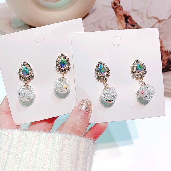 korean crystal clear ball earrings women 2020 new jewelry temperament fashion jewelry spring summer accessories gifts, Silver
korean crystal clear ball earrings women 2020 new jewelry temperament fashion jewelry spring summer accessories gifts, Silver