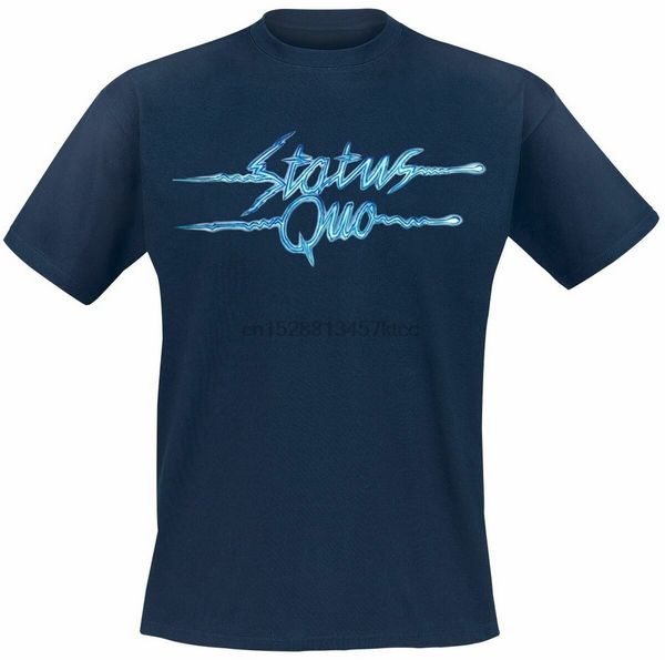 status quo electric logo t-shirt navy christmas gifts tee shirt