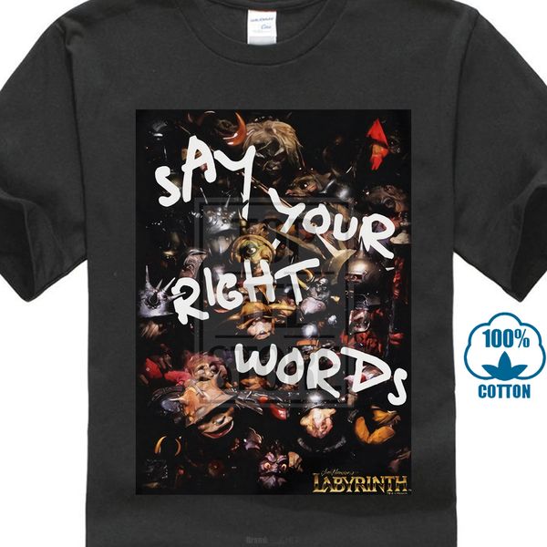 jim henson david bowie labyrinth right words licensed t shirt 019546