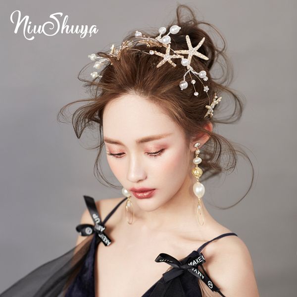 niushuya vintage handmade starfish hairwear hairband wedding hair accessor jewelry simulated pearl bride gold color tiara, Golden;silver
niushuya vintage handmade starfish hairwear hairband wedding hair accessor jewelry simulated pearl bride gold color tiara, Golden;silver