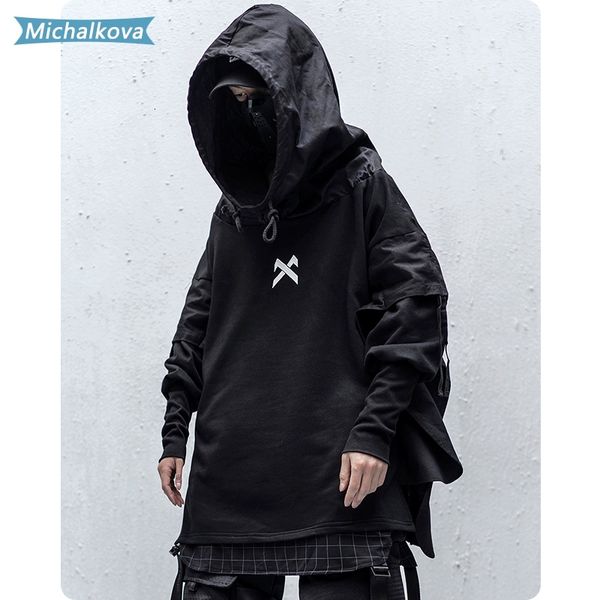 japanese streetwear man hip hop embroideried pullover patchwork fake two darkwear techwear hoodies michalkova, Black
japanese streetwear man hip hop embroideried pullover patchwork fake two darkwear techwear hoodies michalkova, Black