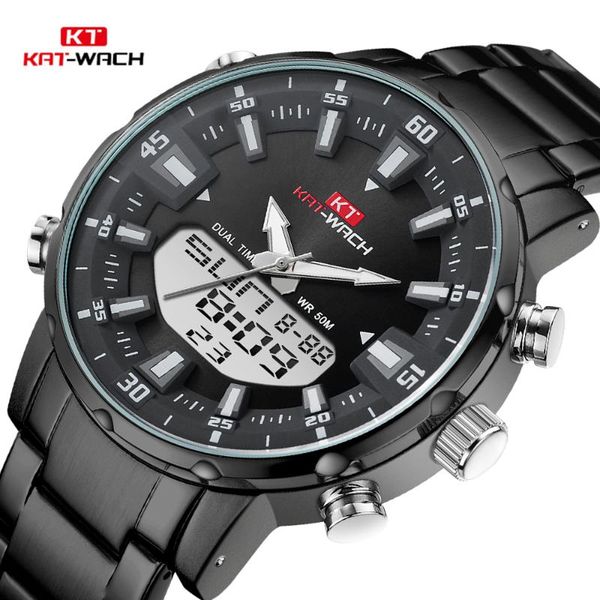 wristwatches kat-wach brand men watch waterproof sports digital watches led steel quartz for wristwatch relogio, Slivery;brown
wristwatches kat-wach brand men watch waterproof sports digital watches led steel quartz for wristwatch relogio, Slivery;brown