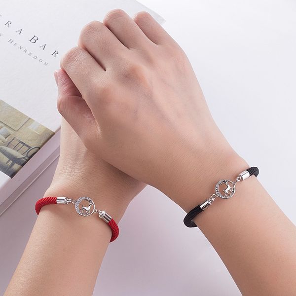 1/2 pcsnew arrival couple bracelet alloy elk charm bracelet jewelry lovers gifts for men women friend love xmas gift, Black
1/2 pcsnew arrival couple bracelet alloy elk charm bracelet jewelry lovers gifts for men women friend love xmas gift, Black