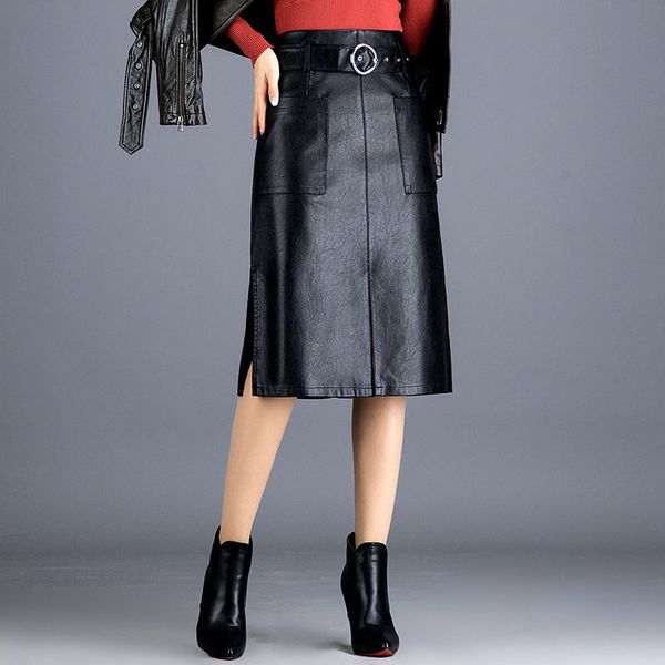 skirts 2021 spring and summer faux leather women midi pu a-line with high waist office solid female casual mid-calf l53, Black
skirts 2021 spring and summer faux leather women midi pu a-line with high waist office solid female casual mid-calf l53, Black