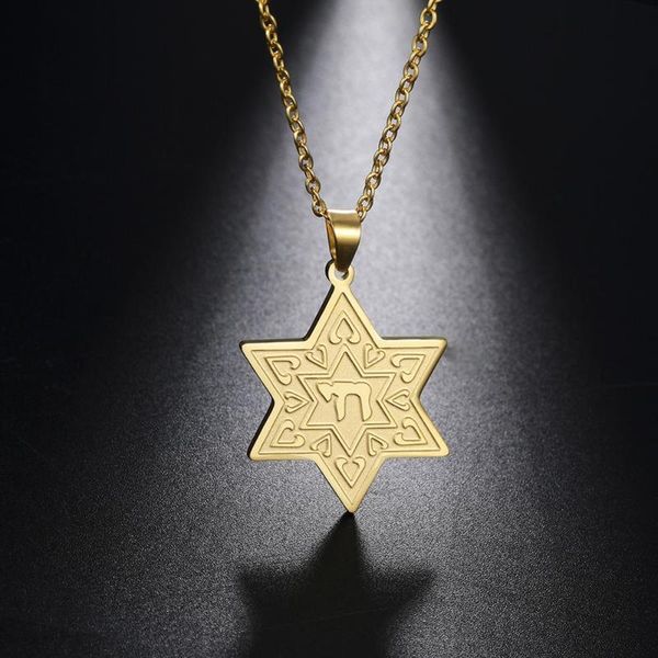 pendant necklaces my shape jewish star of david necklace chai religious supernatural stainless steel pentagram jewelry gift 2021, Silver
pendant necklaces my shape jewish star of david necklace chai religious supernatural stainless steel pentagram jewelry gift 2021, Silver