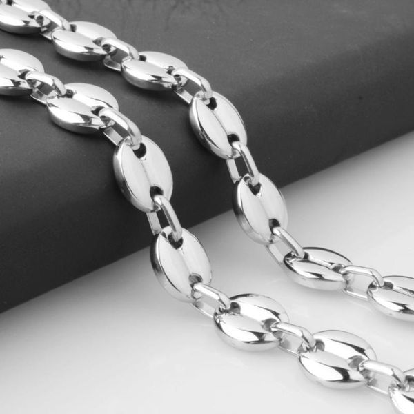 chains 11mm 7-40" fashion stainless steel silver color coffee bean link chain men's women's jewelry necklace or bracelet xmas
chains 11mm 7-40" fashion stainless steel silver color coffee bean link chain men's women's jewelry necklace or bracelet xmas