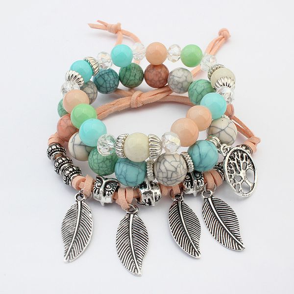 bracelet string leaf tassel multi - bead handmade trend versatile retro party birthday charm ornament gift for women jewelry, Black
bracelet string leaf tassel multi - bead handmade trend versatile retro party birthday charm ornament gift for women jewelry, Black
