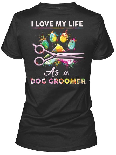 men t shirt proud dog groomer shirt women t-shirt