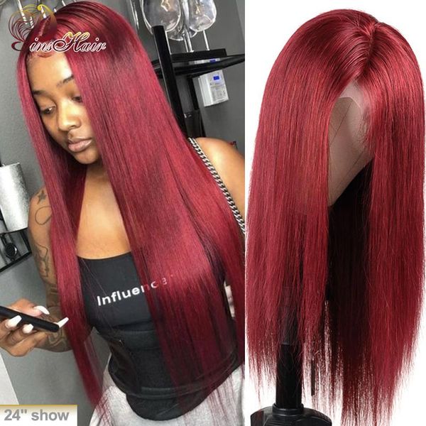 lace wigs 99j burgundy front wig brazilian straight 13*1 human hair pre plucked pinshair remy 150, Black;brown
lace wigs 99j burgundy front wig brazilian straight 13*1 human hair pre plucked pinshair remy 150, Black;brown