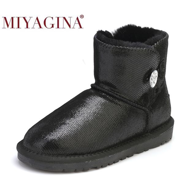 miyagina australia women snow boots 100% genuine cowhide leather ankle boots warm winter woman shoes large size 35-44, Black
miyagina australia women snow boots 100% genuine cowhide leather ankle boots warm winter woman shoes large size 35-44, Black