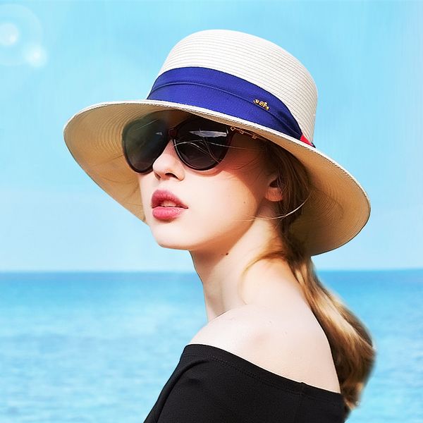wide brim hats sedancasesa 2021 fashion spring summer for women sun hat straw visors feminino cap ladies uv protection caps girls, Blue;gray
wide brim hats sedancasesa 2021 fashion spring summer for women sun hat straw visors feminino cap ladies uv protection caps girls, Blue;gray