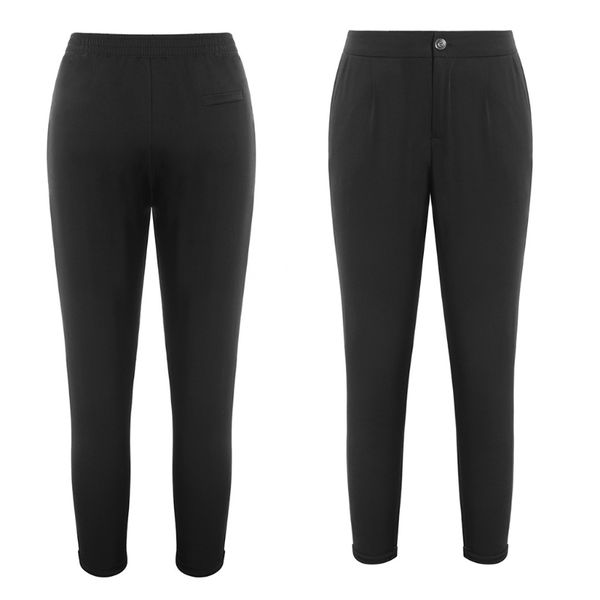 women summer thin high waist harem pants button office lady black pencil trouser d0lf, Black;white
women summer thin high waist harem pants button office lady black pencil trouser d0lf, Black;white