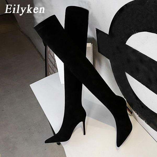 eilyken новая зима женский stretch длинные носки сапоги теплый стилет каблук сапоги на высоком каблуке, острым носом над коленом женская обу, Black
eilyken новая зима женский stretch длинные носки сапоги теплый стилет каблук сапоги на высоком каблуке, острым носом над коленом женская обу, Black