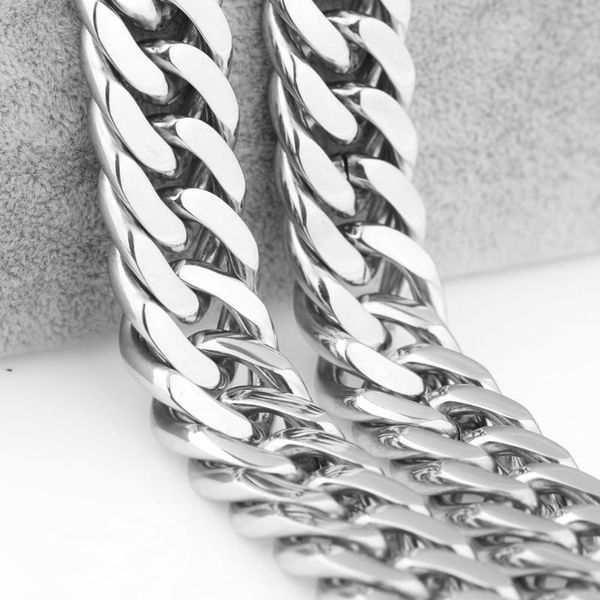 fashion gift 18/21mm heavy silver color double curb link rombo mens chain boy 316l stainless steel necklace 18-36 inch jewelry
fashion gift 18/21mm heavy silver color double curb link rombo mens chain boy 316l stainless steel necklace 18-36 inch jewelry