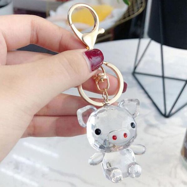 key chain women keychain crystal pig key chain acrylic animal keychain mini girls bag pendant metal keyring jewelry new, Silver
key chain women keychain crystal pig key chain acrylic animal keychain mini girls bag pendant metal keyring jewelry new, Silver