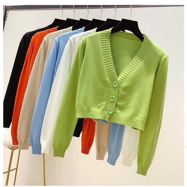new spring autum sweater for women knit cardigan short korean style 2020 female v-neck casual knitted woman sweaters 7 colors, White;black
new spring autum sweater for women knit cardigan short korean style 2020 female v-neck casual knitted woman sweaters 7 colors, White;black
