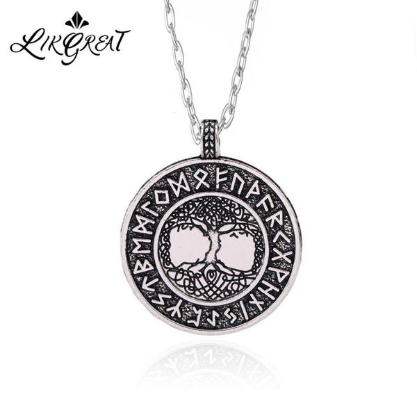 likgreat tree of life yggdrasil necklace viking rune amulet pendant necklace nordic talisman jewelry cord chain accessories gift, Silver
likgreat tree of life yggdrasil necklace viking rune amulet pendant necklace nordic talisman jewelry cord chain accessories gift, Silver