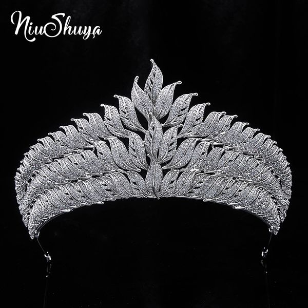 niushuya royal princess leaves cubic zircon tiara zircon crown cz diadema bridal coroa wedding hair accessories, Golden;silver
niushuya royal princess leaves cubic zircon tiara zircon crown cz diadema bridal coroa wedding hair accessories, Golden;silver