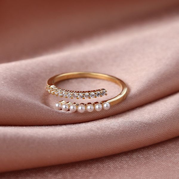 simple pearl clear crystal rings for women elegant opening adjustable gold ring wedding boho jewelry gift, Slivery;golden
simple pearl clear crystal rings for women elegant opening adjustable gold ring wedding boho jewelry gift, Slivery;golden