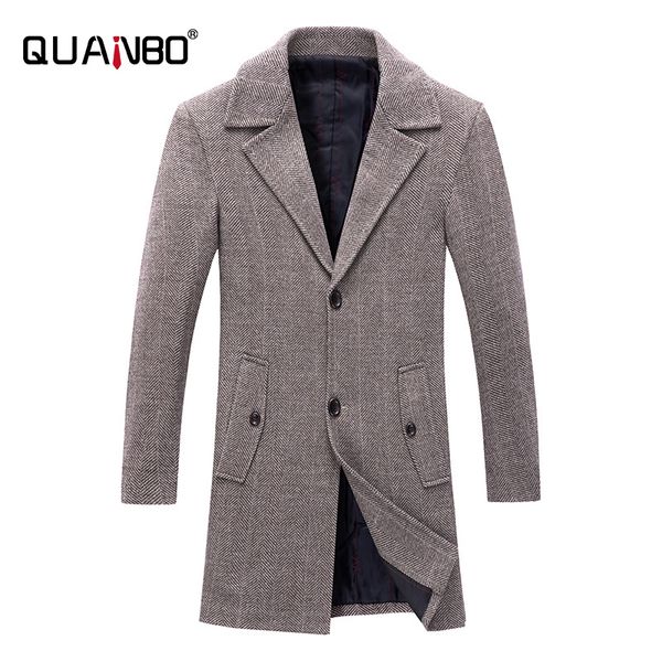 men's wool & blends quanbo 2021 autumn winter thick long business overcoat fashion twill fabric jackets brand clothing, Black
men's wool & blends quanbo 2021 autumn winter thick long business overcoat fashion twill fabric jackets brand clothing, Black