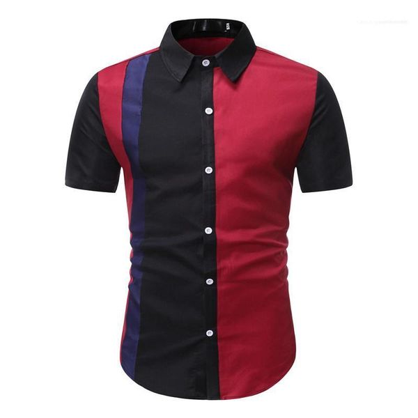 neck male clothing casual shirt mens short sleeve patchwork shirt multicolor single breasted short sleeved lapel, White;black
neck male clothing casual shirt mens short sleeve patchwork shirt multicolor single breasted short sleeved lapel, White;black