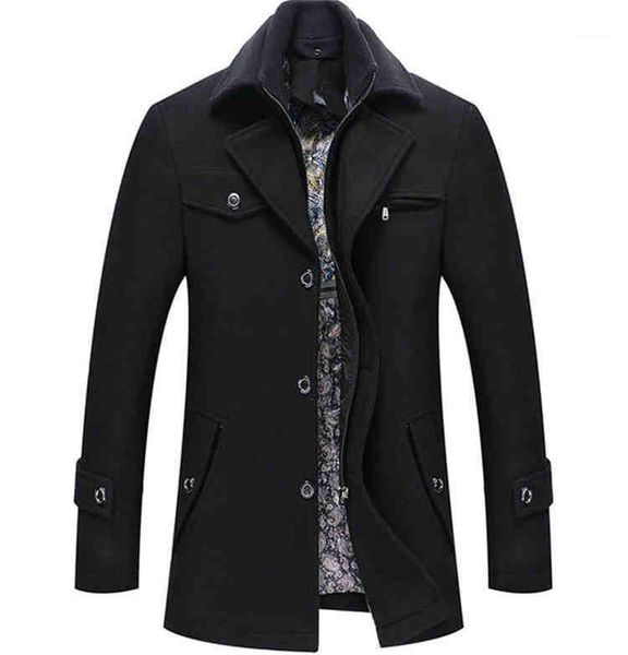 designer solid color slim outerwear mens winter coat fashion plus size thick wool jacket, Black;brown
designer solid color slim outerwear mens winter coat fashion plus size thick wool jacket, Black;brown