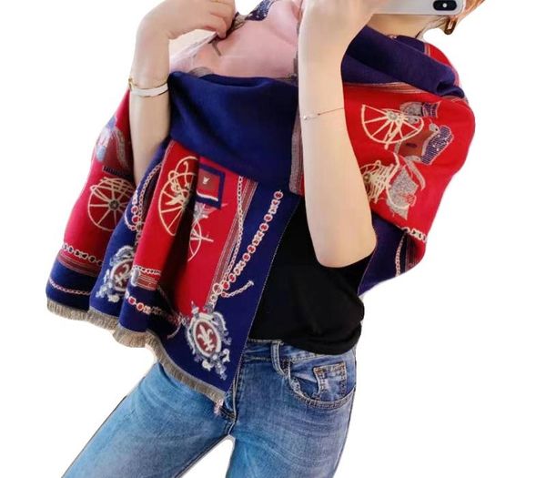 winter new carriage scarf warm shawl thicken tassels horse cashmere-like fashion show poncho cape womens, Blue;gray
winter new carriage scarf warm shawl thicken tassels horse cashmere-like fashion show poncho cape womens, Blue;gray