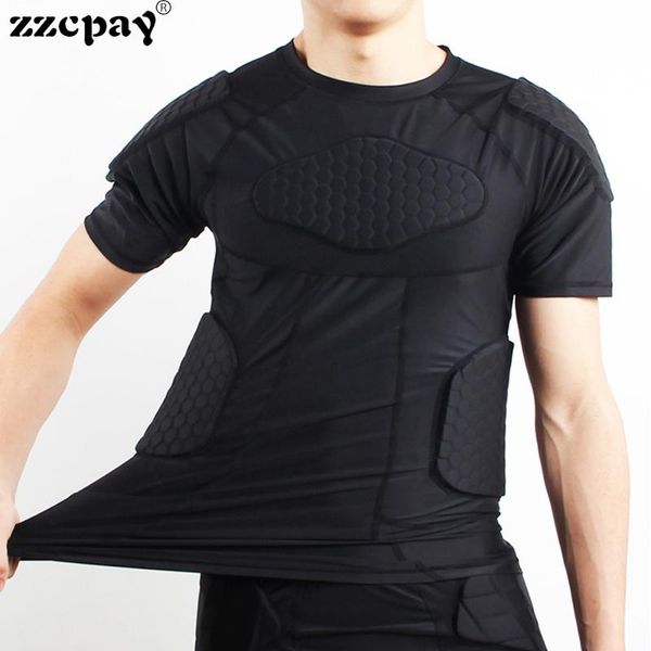 outdoor t-shirts men's goalkeeper crash short sleeve training honeycomb shirt sports t-shirt basketball football armor collision wear, Gray;blue
outdoor t-shirts men's goalkeeper crash short sleeve training honeycomb shirt sports t-shirt basketball football armor collision wear, Gray;blue