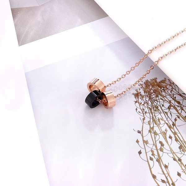 stainless steel chains necklaces roman numerals letter three circles pendant statement necklace rose gold black color jewellery, Silver
stainless steel chains necklaces roman numerals letter three circles pendant statement necklace rose gold black color jewellery, Silver