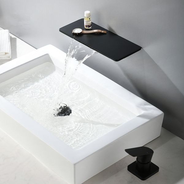 bathroom sink faucets chrome/matte black waterfall faucet deck mounted bathtub large shelf platform basin water mixer quality tap
bathroom sink faucets chrome/matte black waterfall faucet deck mounted bathtub large shelf platform basin water mixer quality tap