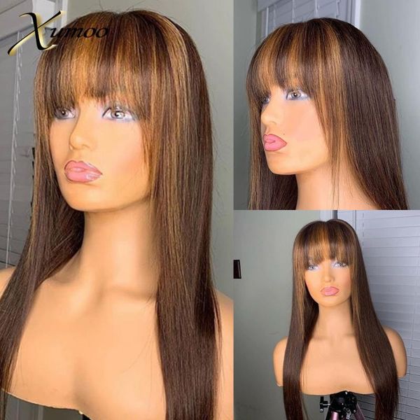 lace wigs xumoo straight human hair wig brown highlight with bangs remy colored full machine made for women, Black;brown
lace wigs xumoo straight human hair wig brown highlight with bangs remy colored full machine made for women, Black;brown