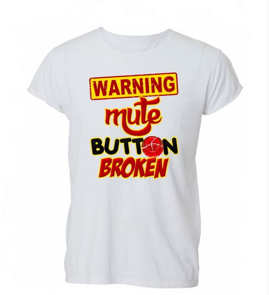 2019 летняя мода повседневная мужчины o-neck t shirt предупреждение кнопка отключения звука сломанный loud cute тенниска тенниска женщин люд
2019 летняя мода повседневная мужчины o-neck t shirt предупреждение кнопка отключения звука сломанный loud cute тенниска тенниска женщин люд