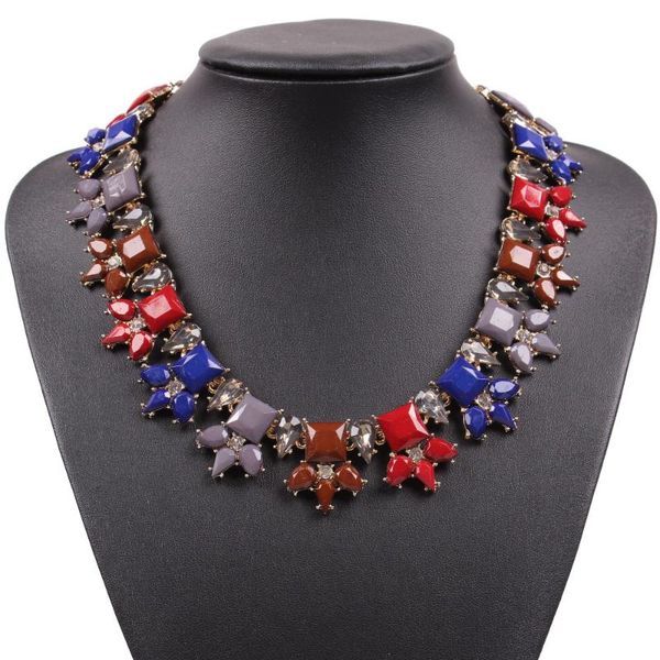 chokers fashion design brand colorful resin crystal chunky statement bib choker necklace collar for women winter jewelry, Golden;silver
chokers fashion design brand colorful resin crystal chunky statement bib choker necklace collar for women winter jewelry, Golden;silver