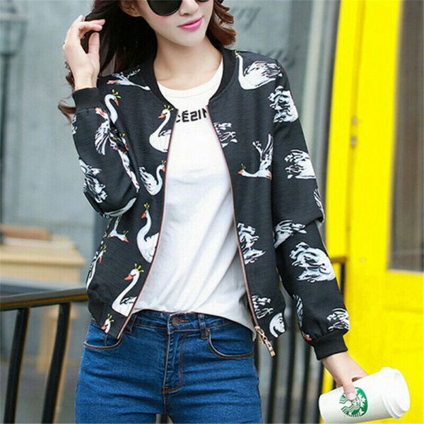 women's jackets autumn fashion womens zipper printed coat cardigan female casual slim long sleeve outcoat outwear clothes plus size, Black;brown
women's jackets autumn fashion womens zipper printed coat cardigan female casual slim long sleeve outcoat outwear clothes plus size, Black;brown